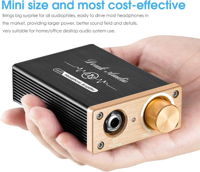 Alt view image 5 of 6 - Headphone Amps, Mini Hi-Fi Amplifier for Home Desktop PC 6.35mm / 3.5mm Headsets, Class A, RCA Input, DC 5V