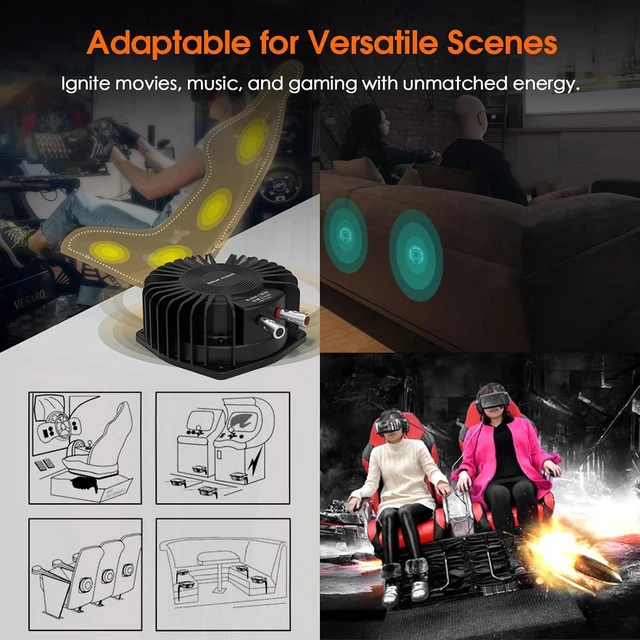 Alt view image 3 of 7 - Bass Shaker: 50W High Power Tactile Transducer - Subwoofer Lows for Home Theater, Car Audio & Gaming Chair Vibration Immersion