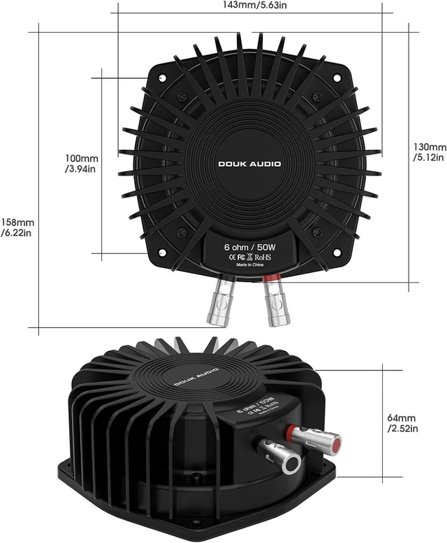 Alt view image 2 of 7 - Bass Shaker: 50W High Power Tactile Transducer - Subwoofer Lows for Home Theater, Car Audio & Gaming Chair Vibration Immersion