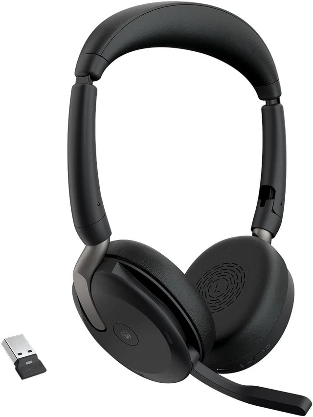 Main image of Jabra Evolve2 65 Flex Wireless Stereo Headset - Bluetooth, Noise-Cancelling ClearVoice Technology & Hybrid ANC - Certified for Microsoft Teams - Black