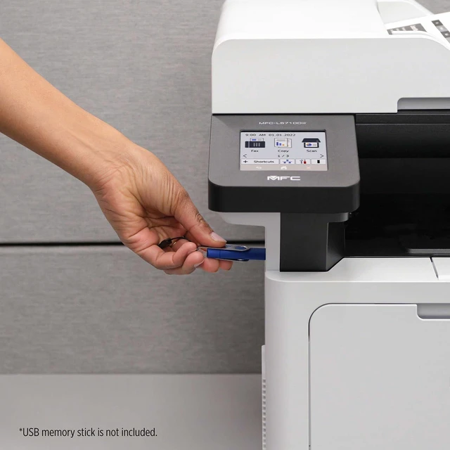 Alt view image 3 of 7 - Brother MFC-L5710DW Business Monochrome Laser All-in-One Printer with Wireless Networking and Duplex Print, Scan, and Copy, Works with Alexa