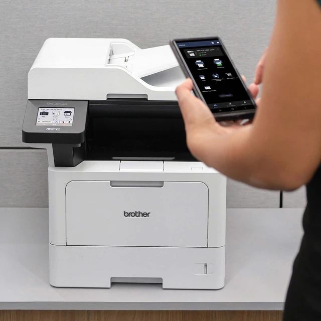 Alt view image 7 of 7 - Brother MFC-L5710DW Business Monochrome Laser All-in-One Printer with Wireless Networking and Duplex Print, Scan, and Copy, Works with Alexa