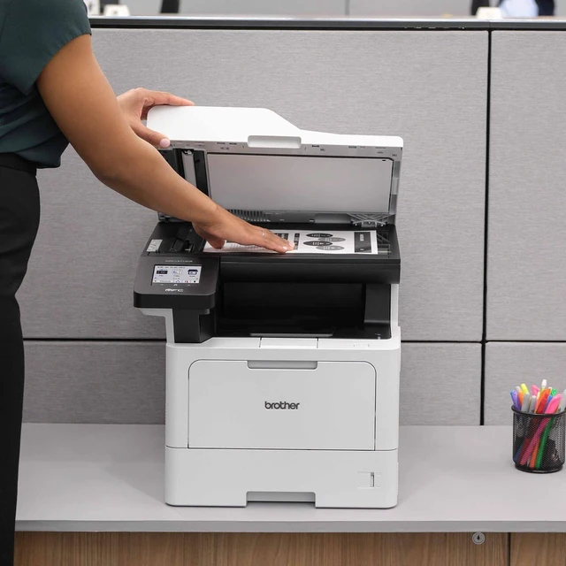 Alt view image 6 of 7 - Brother MFC-L5710DW Business Monochrome Laser All-in-One Printer with Wireless Networking and Duplex Print, Scan, and Copy, Works with Alexa
