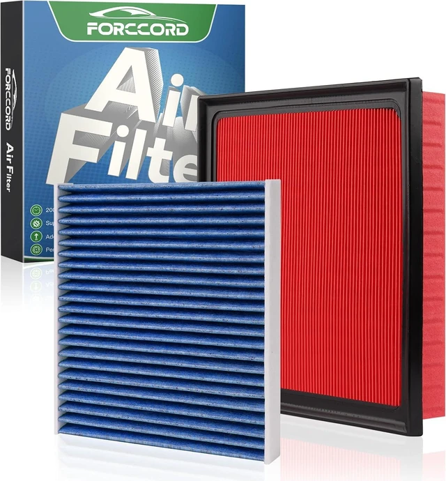 Main image of Cabin & Engine Air Filter Kit for Toyota RAV4 2019-2025, Camry 2018-2024, Highlander 2020-2026, Avalon 2019-2022, ES350 2019-2025 Replace#CF12157 CA12377 (Not Hybrid!), Activated Carbon Cabin Filter