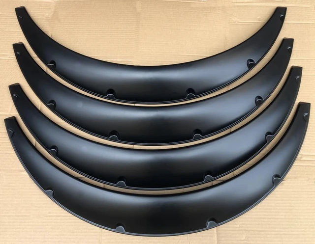 Alt view image 6 of 7 - 4Pcs 3.5'' 90mm Universal Flexible Car Fender Flares Extra Wide Body Wheel Arches, 4*Large
