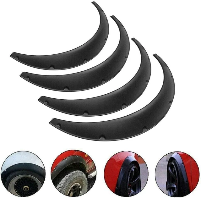 Alt view image 5 of 7 - 4PCS 3.5"/890mm Universal Car Wheel Fender Flares Flexible Wide Body Wheel Arches PU(82+89cm)