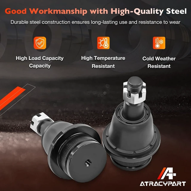 Alt view image 4 of 7 - Front Lower Ball Joint Fits Chevy Silverado 1500 Tahoe Suburban Avalanche Fits Express 2500, GMC Sierra 1500, Yukon XL, Savana, Cadillac Escalade ESV 1999-2016, 2 Pcs Front Lower Suspension Joints