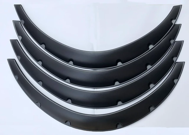 Alt view image 5 of 5 - 4Pcs 3.1"/80mm Universal Car Wheel Fender Flares Durable Polyurethane Extra Wide Auto Car Body Kit