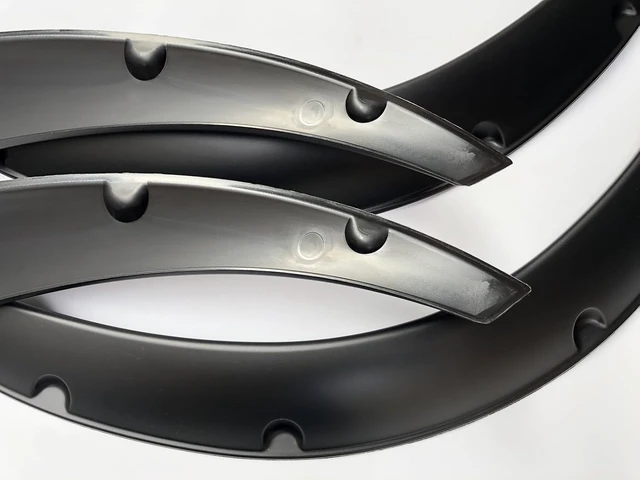 Alt view image 2 of 5 - 4Pcs 3.1"/80mm Universal Car Wheel Fender Flares Durable Polyurethane Extra Wide Auto Car Body Kit