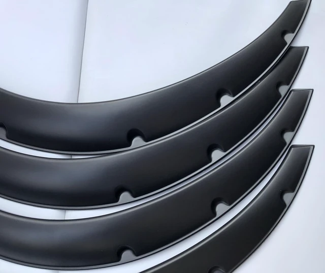 Alt view image 3 of 5 - 4Pcs 3.1"/80mm Universal Car Wheel Fender Flares Durable Polyurethane Extra Wide Auto Car Body Kit