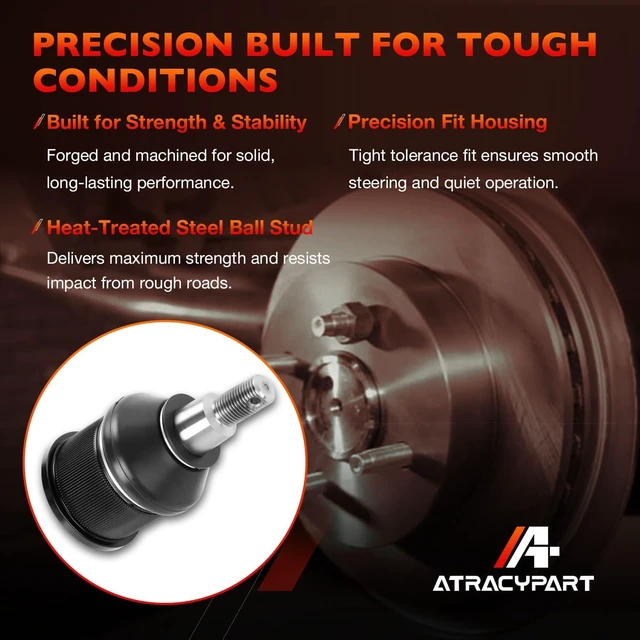 Alt view image 6 of 7 - Front Lower Ball Joints Fits Honda Accord 2003-2007 Acura TSX 2004-2008, Replaces K80228, Fits Left & Right Side for Front Suspension Repair 2 Pcs