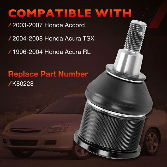 Alt view image 2 of 7 - Front Lower Ball Joints Fits Honda Accord 2003-2007 Acura TSX 2004-2008, Replaces K80228, Fits Left & Right Side for Front Suspension Repair 2 Pcs