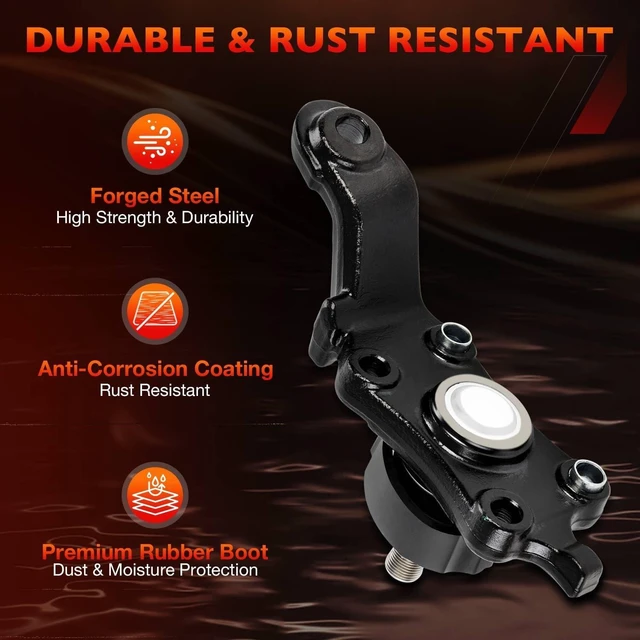 Alt view image 2 of 7 - 2Pcs Front Lower Ball Joints Fits Toyota Sequoia 2004-2007 Tundra 2004-2006, Replaces K80521 K80522, Fits Left & Right Side for Front Suspension Repair, Restores Proper Steering and Handling