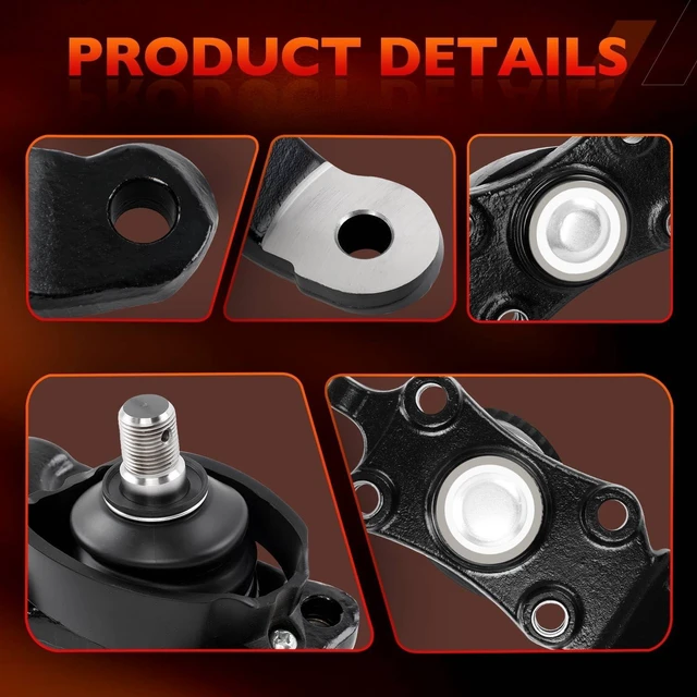 Alt view image 3 of 7 - 2Pcs Front Lower Ball Joints Fits Toyota Sequoia 2004-2007 Tundra 2004-2006, Replaces K80521 K80522, Fits Left & Right Side for Front Suspension Repair, Restores Proper Steering and Handling