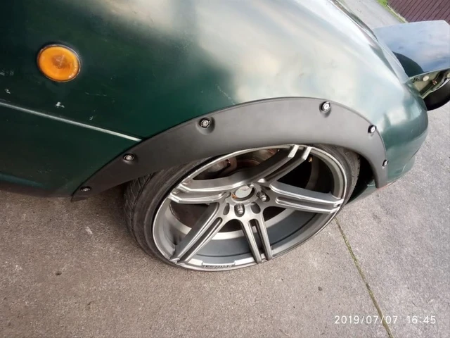 Alt view image 3 of 7 - 4PCS 3.3"/83CM Universal Car Wheel Fender Flares Flexible Wide Body Wheel Arches PP