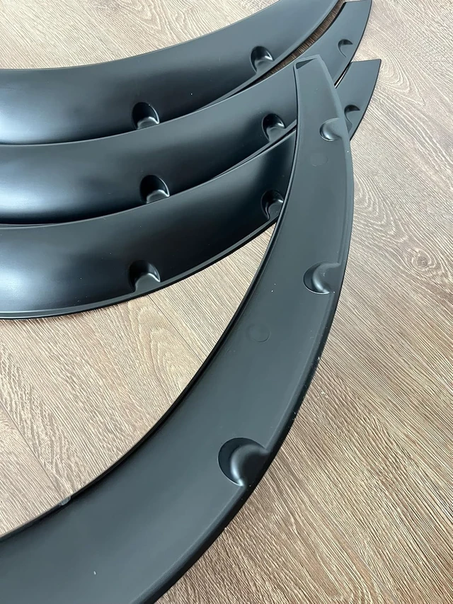 Alt view image 4 of 7 - 4PCS 3.3"/83CM Universal Car Wheel Fender Flares Flexible Wide Body Wheel Arches PP