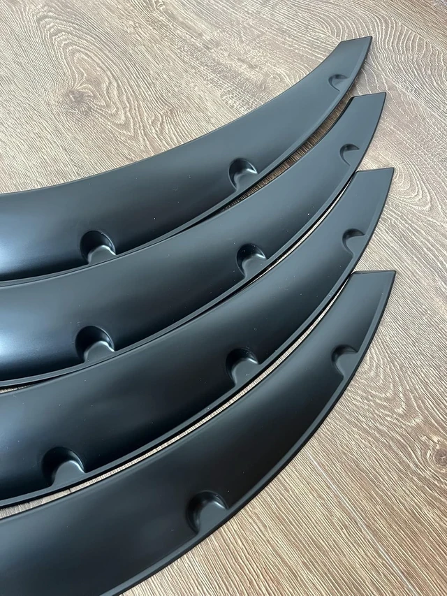 Alt view image 6 of 7 - 4PCS 3.3"/83CM Universal Car Wheel Fender Flares Flexible Wide Body Wheel Arches PP