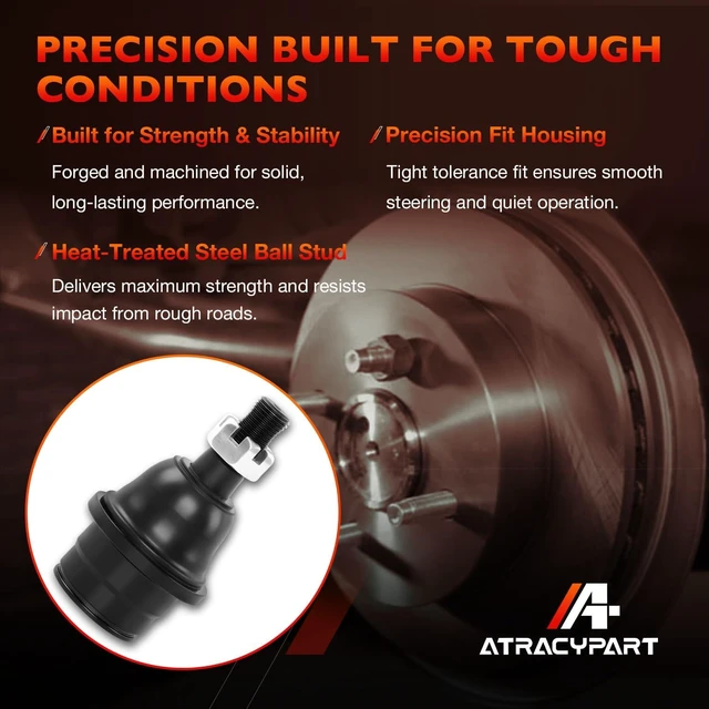 Alt view image 6 of 7 - Front Lower Ball Joints Fits Ford Expedition 20072017, F-150 20092014 Fits Lincoln Navigator 2007-2017, Excludes Raptor Models, Replaces K500008, 2 Pcs