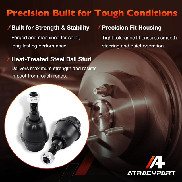 Alt view image 3 of 7 - Front Lower Ball Joint Fits Chevy Silverado 1500 Suburban Tahoe Fits GMC Sierra 1500, Yukon, Yukon XL & Cadillac Escalade ESV, Replaces K500408, XMS50580, 84114505, 84114507, Includes 2 Pcs