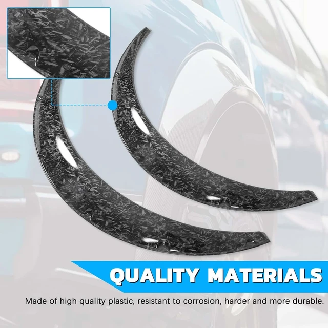 Alt view image 3 of 7 - 4×Universal Flexible Car Fender Flares Extra Wide Body Kit Wheel Arches (4pcs 50mm Satin)
