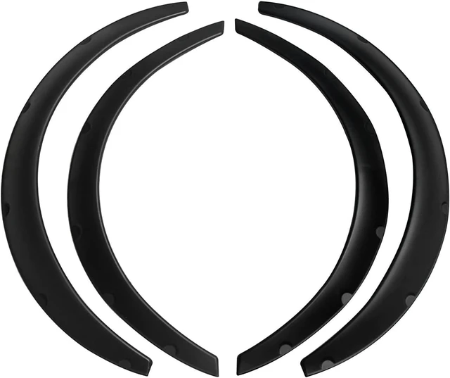 Alt view image 3 of 7 - 4Pcs 3.5 inch/89cm Universal Flexible Car Fender Flares Extra Wide Body Wheel Arches Black