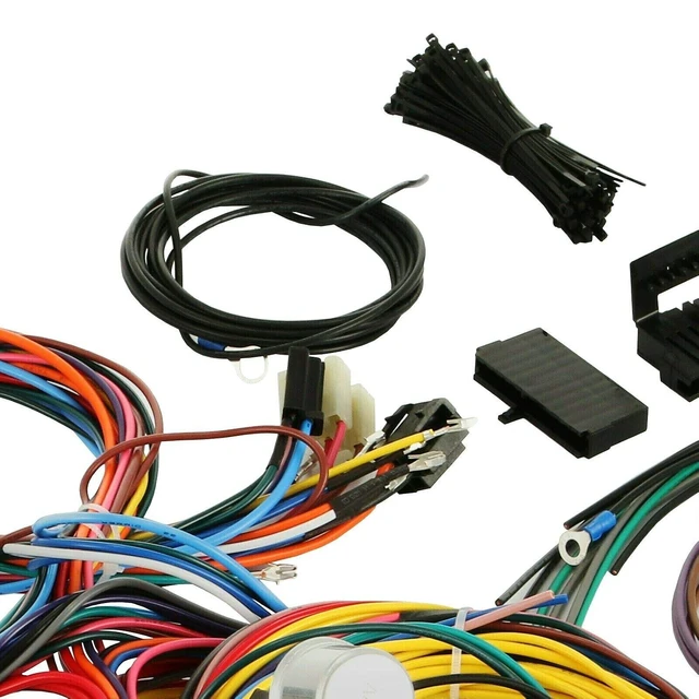 Alt view image 6 of 7 - Universal Extra Long Wires 21 Circuit Wiring Harness Hotrod Kit Compatible with GM Chevy Universal Automotive Wiring