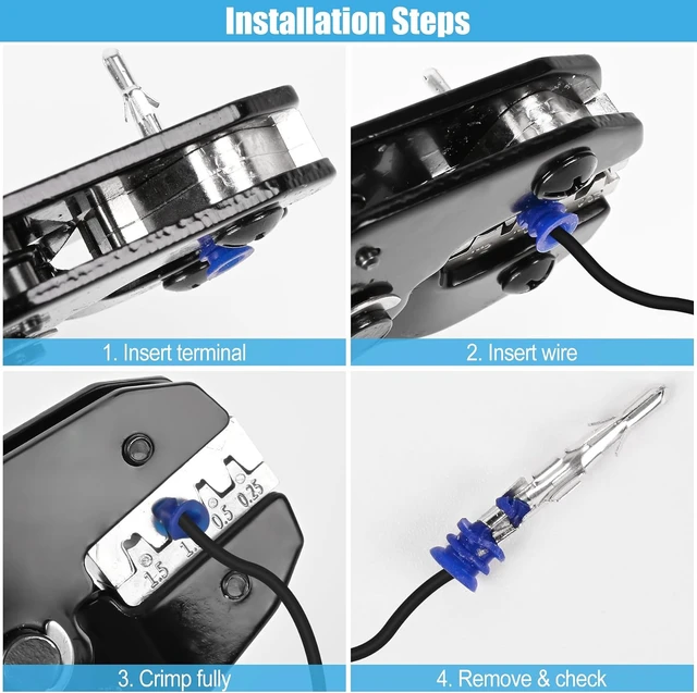 Alt view image 5 of 7 - Connector Pins Kit 840Pcs 26 Types - 1/1.5/1.8/2.2/2.8/3.5mm Automotive Terminal Pins 22-12 Gauge Car Electrical Male & Female Wire Pins, Wire Seals, Repinning Kit