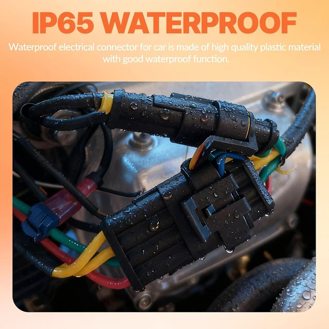 Alt view image 7 of 7 - 1008PCS 63 Sets Waterproof Automotive Wire Connectors Kit 1/2/3/4/5/6 Pin Automotive Replacement Electrical Accessories Plug Connectors Kit Male and Female Connector with Ratchet Crimping Tool