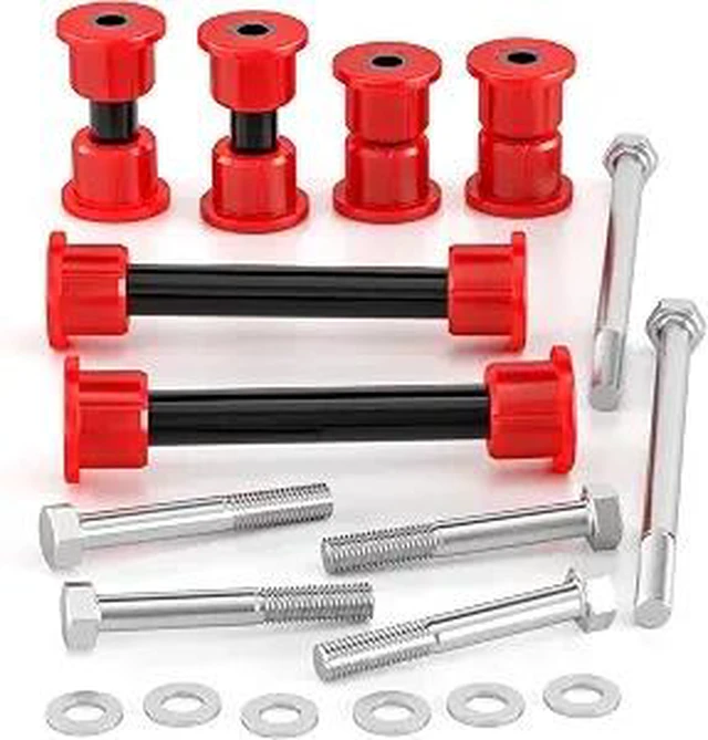 Main image of Club Car Precedent Front Bushing Kit With Screws, Golf Cart Front Lower Spring & Front Upper A Arm Polyurethane Bushings and Sleeves for 2004-Up Club Car Precedent, GolfCart Suspension Replace Parts