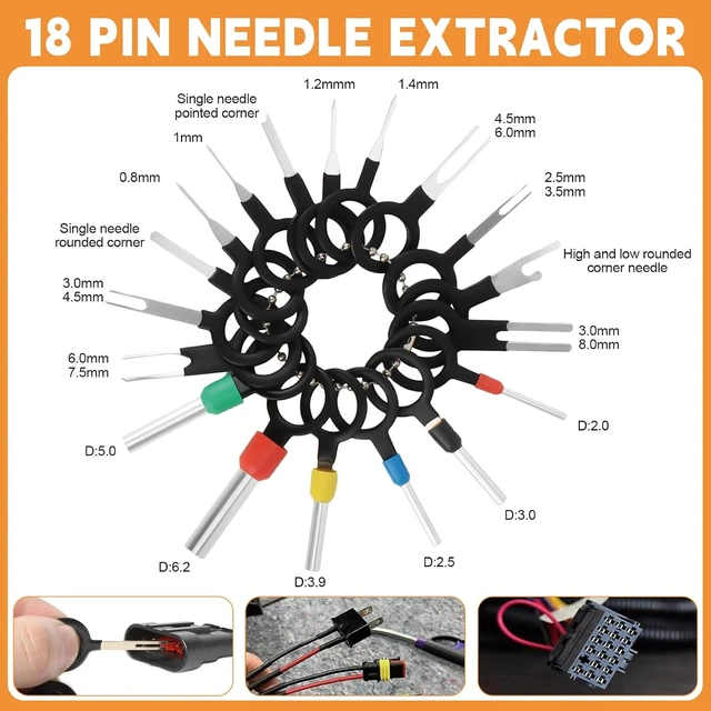 Alt view image 7 of 7 - 970Pcs Electrical Terminal Connector Kit with Crimping Tool, 28 Series Male Female Pin Terminals,400 Waterproof Wire Seals,18 Terminal Removal Tools and and Angled Tweezers