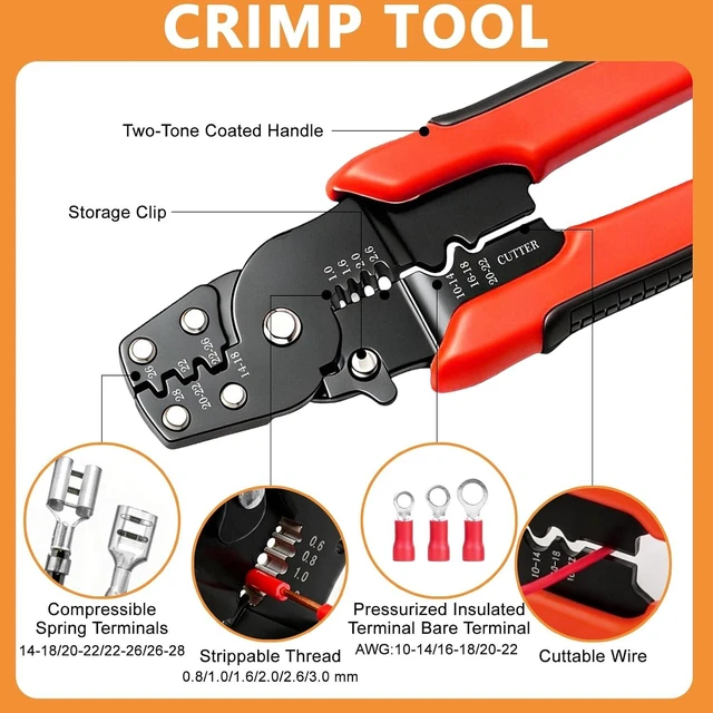 Alt view image 4 of 7 - 988Pcs Automotive Electrical Connectors Kit, 28 Types Electrical Terminal Pins Kit with Crimp Tool, Relay Fuse Remover & Car Disassembly Tool, Male/Female Wire Terminals for Professional Auto Repair