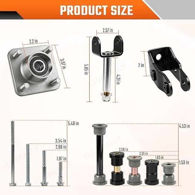 Alt view image 2 of 7 - Club Car Precedent Deluxe Golf Cart Front End Repair Kit 2004-Up