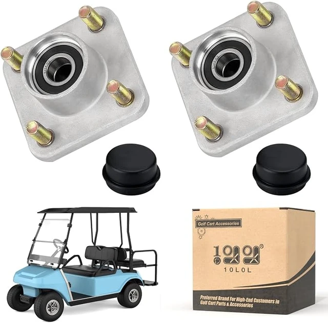Alt view image 5 of 7 - Front Wheel Hub Assembly for Club Car DS & Precedent 2003+
2 Packs, OEM 102357701 with Hub Bearing, Oil Seal, Dust Cover