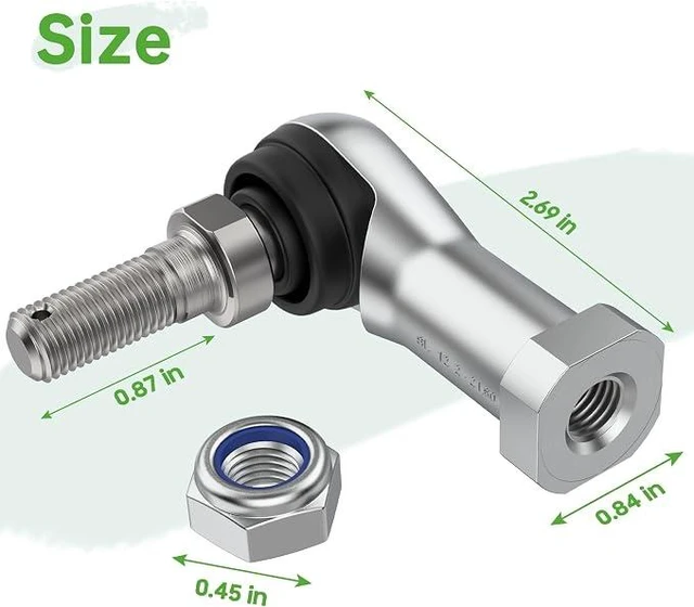Alt view image 3 of 7 - 2 Pack Ball Joint Tie Rod End Kit 102022601 102288301 Replacement for Club Car Precedent 2004-up & Tempo 2018-up Golf Cart