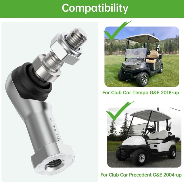 Alt view image 4 of 7 - 2 Pack Ball Joint Tie Rod End Kit 102022601 102288301 Replacement for Club Car Precedent 2004-up & Tempo 2018-up Golf Cart