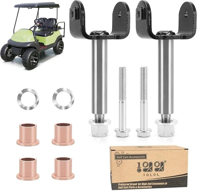 Main image of Golf Cart King Pin Kit for Club Car Precedent 2004-Up
Gas & electric carts, OEM 102287201 103638601 103638801, Complete Front End King Pin Repair Kit
