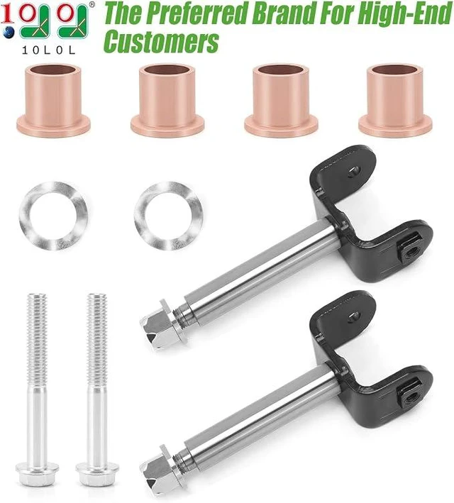 Alt view image 4 of 7 - Golf Cart King Pin Kit for Club Car Precedent 2004-Up
Gas & electric carts, OEM 102287201 103638601 103638801, Complete Front End King Pin Repair Kit