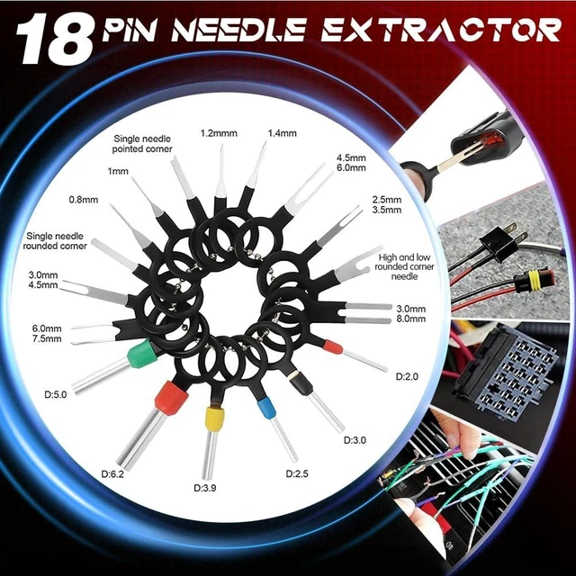 Alt view image 4 of 7 - 969Pcs Pins Connector Kit & 28 Types Electrical Terminal Pins Crimp Tool
Terminal Wire Harness Male&Female Wire Seals Crimp tools Set
