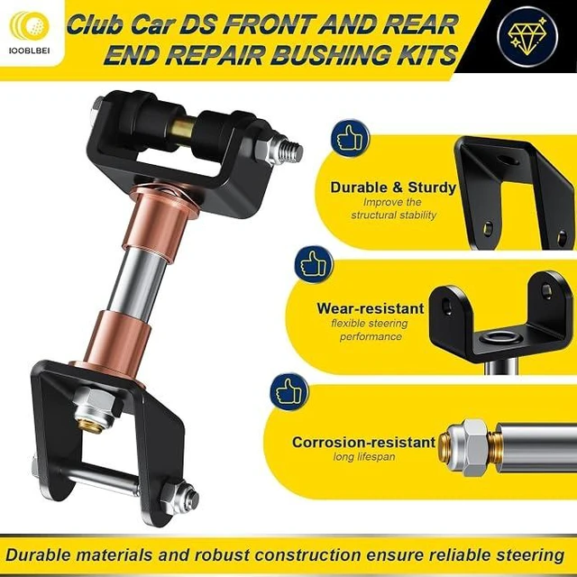 Alt view image 4 of 7 - 1993-UP Club Car Deluxe Repair Bushing Kit for DS, Golf Cart Front and Rear End Bushing Kit, Club Car King Ping Repair Kit, Full Set Club Car DS Front End Rebuild Kit OEM# 1016384 1015583 1016386