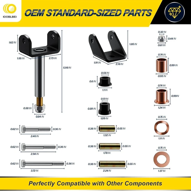 Alt view image 3 of 7 - 1993-UP Club Car Deluxe Repair Bushing Kit for DS, Golf Cart Front and Rear End Bushing Kit, Club Car King Ping Repair Kit, Full Set Club Car DS Front End Rebuild Kit OEM# 1016384 1015583 1016386