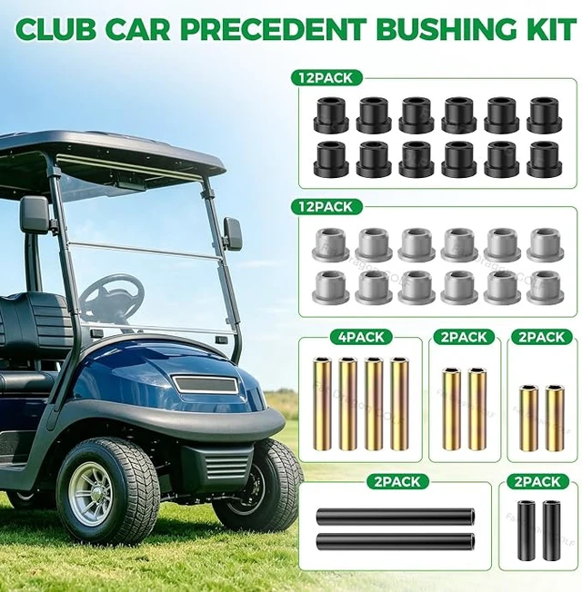 Alt view image 7 of 7 - Club Car Precedent Bushing Kit-Polyurethane, Front Suspension & Rear Suspension and A Arm Bushing Kits, Suitable for Precedent 2004-Up, OEM #102506601, 102506401, 102956201, 102956201