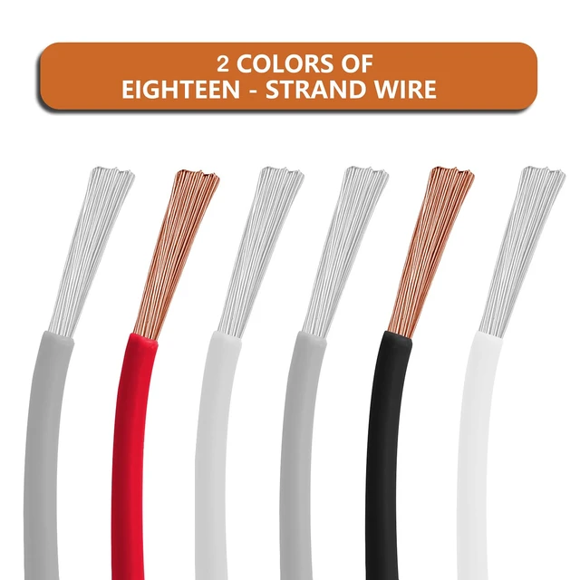 Alt view image 3 of 6 - 12 Gauge Automotive Wire Spool 2 Colors 100ft Each (200ft Total) Low Voltage Wire,Copper Clad Aluminum CCA, 12 AWG Electrical Wire for Low Voltage Projects, Car, Trailer, Led Strip, Diy