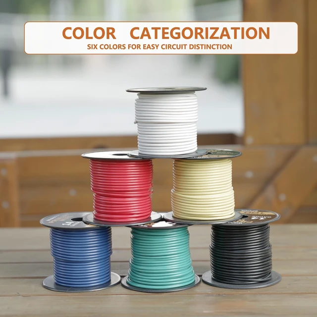 Alt view image 5 of 6 - 12 Gauge Automotive Wire Spool 2 Colors 100ft Each (200ft Total) Low Voltage Wire,Copper Clad Aluminum CCA, 12 AWG Electrical Wire for Low Voltage Projects, Car, Trailer, Led Strip, Diy