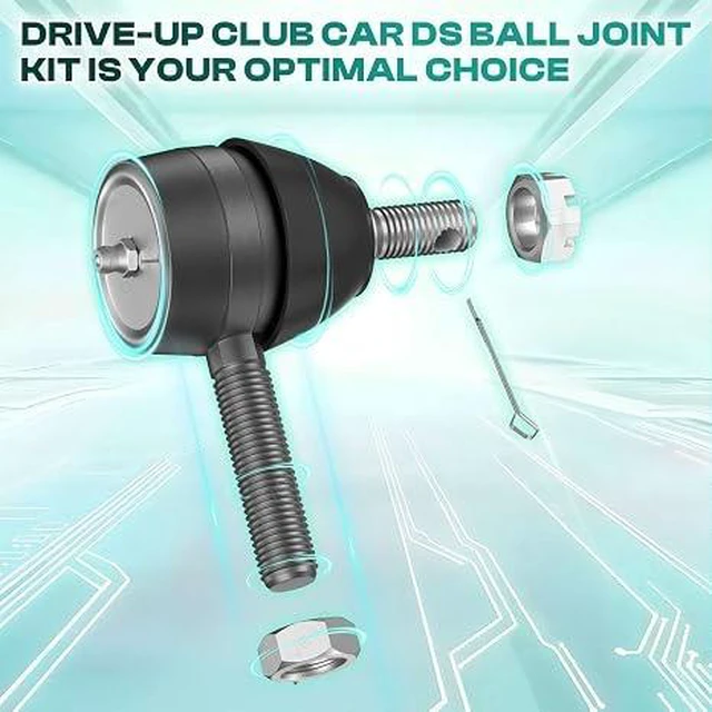 Alt view image 4 of 7 - Ball Joint Kit,Set of (3) Tie Rod End with grease fitting Fits for Club Car DS Golf Carts (1976-2008)