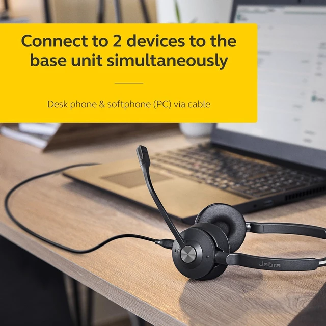 Alt view image 6 of 7 - Jabra Engage 65 SE (Second Edition) Wireless SingleEar Headset with Mic, DECT Wireless Performance, Advanced Noise-Cancelling Microphone, All-Day Battery Life, Ideal for Office and Call Center