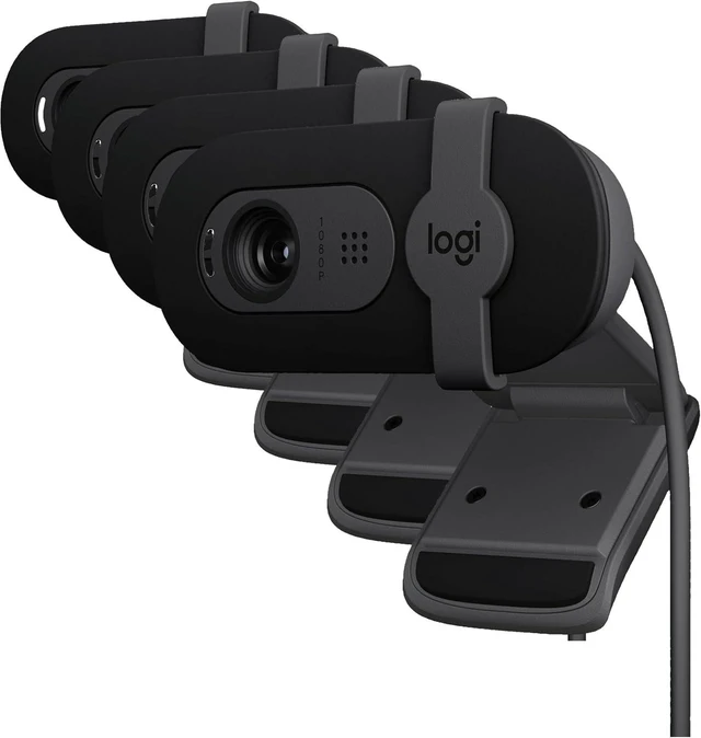Main image of 4 Pack Logitech Brio 101 Full HD 1080p Webcam for Meetings,Streaming,Desktop,Laptop,PC - Built-in Mic,Shutter,Works with Zoom,Microsoft Teams,Nintendo Switch 2s New GameChat Mode,USB-A,-Black