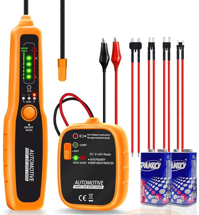 Main image of Wire Tracer Automotive Open & Short Finder, DC 6-42V Circuit Breaker Finder Electrical Tester Fault Probe Cable Tracker Auto Wire Locator Car Broken Wire Detector Tool