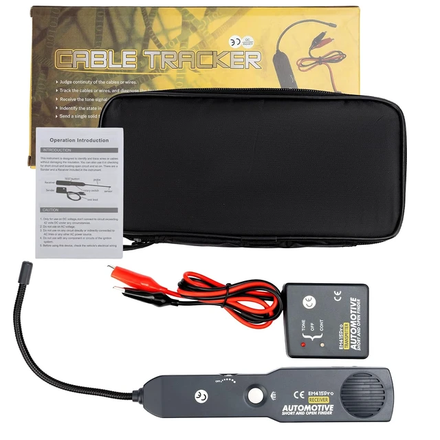Alt view image 2 of 6 - EM415Pro Automotive Wire Tracer Circuit Breaker Finder, 6-42V Short Circuit Finder Electrical Tester, Cable Tracker & Voltage Detector with 7 Inch Flexible Probe for Car and Low Voltage DC Diagnostics