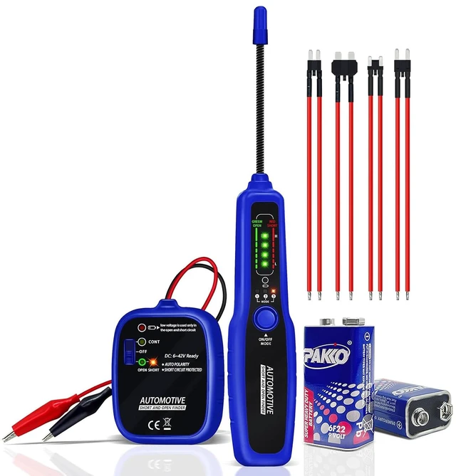 Main image of Automotive Wire Tracer Electrical Open & Short Finder Circuit Tester Wire Breaker Finder Fault Probe Kit Cable Toner Wire Tracker Continuity Test for DC 6-42V