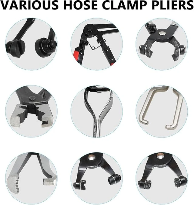 Alt view image 4 of 6 - Hose Clamp Pliers Set 15pcs Hose Clamp Removal and Install Tool Kit
for Automotive Coolant Radiator Heater, Water Hose, Fuel Lines etc, with Electrical Disconnect Pliers, Hose Pinch off Pliers
